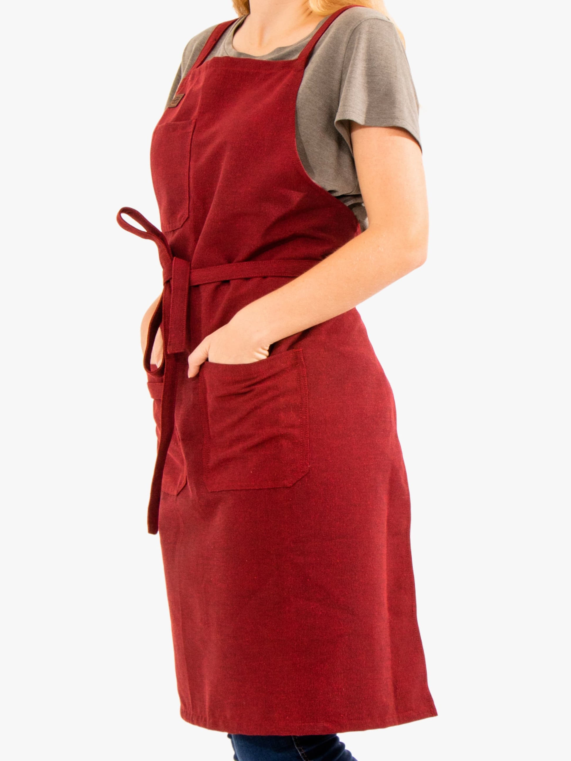 Cherry Red -- Eco-friendly cooking apron
