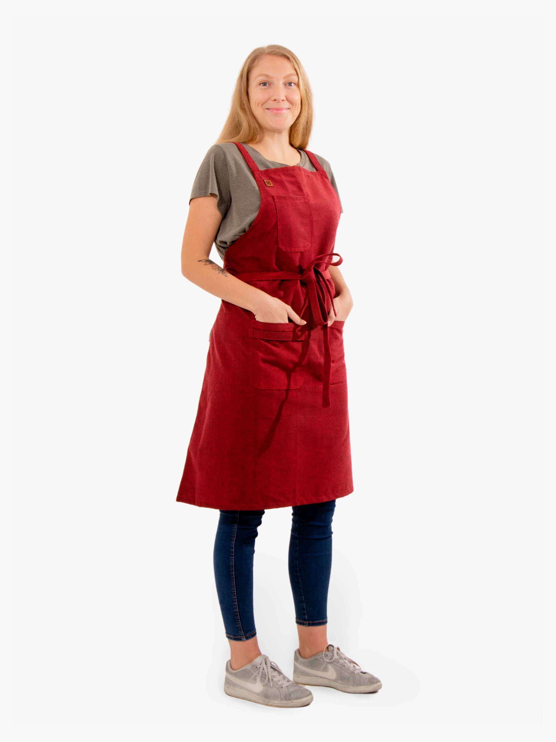 Cherry Red -- Eco-friendly cooking apron